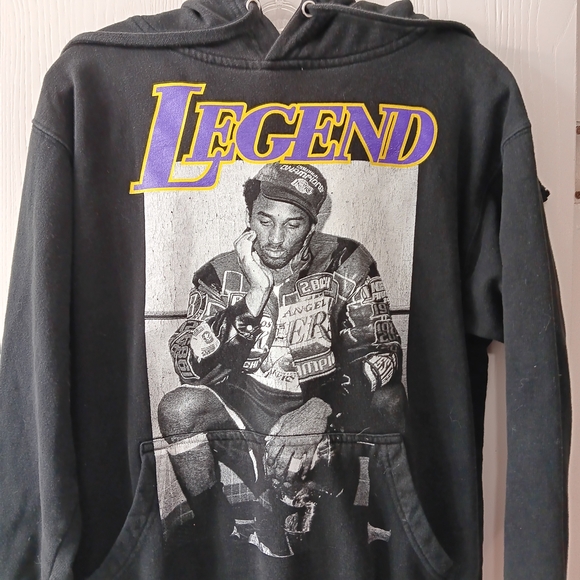 Kobe Bryant Lakers Legend Graphic Black Hoodie Sweatshirt Mens Size S - Picture 4 of 7